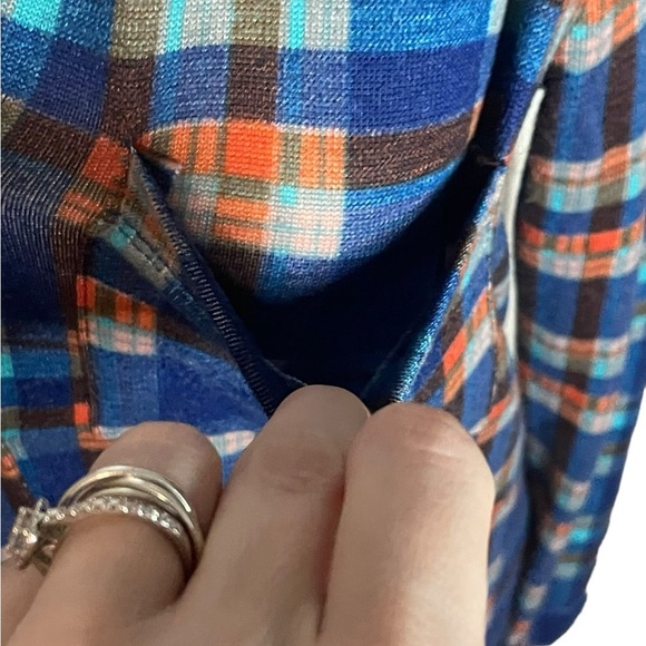 Self Esteem Small Blue Plaid Button Up Shirt - Picture 3 of 9